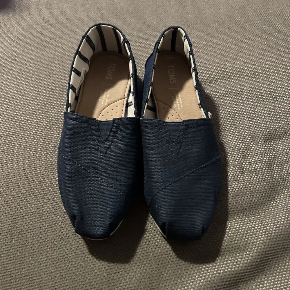 Toms Womens The Venice Collection Canvas Slip-Ons 10011671 Majolica Blue SZ 5.5‎